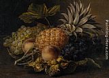 Fruit and Hazlenuts in a Basket by Johan Laurentz Jensen